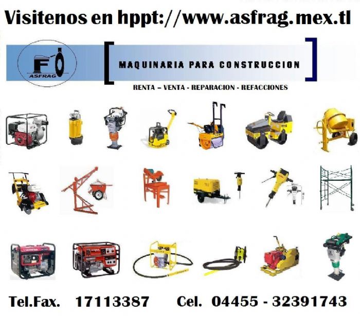 MAQUINARIA PARA CONSTRUCCION